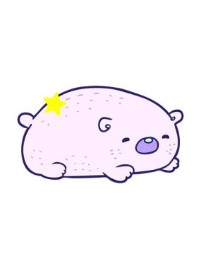 Parlayan yıldızlar, sevimli kutup ayısı çiziminin animasyonunu etkiler.