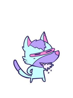 Çizgi film aç kurdun animasyonunu genişletiyor.