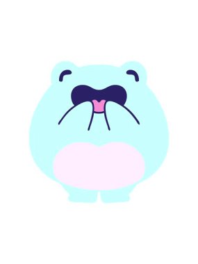 Mutlu gülen kurbağanın hareketli animasyonu