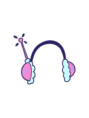 Dikkat çekici çizgi film kulaklıkları.