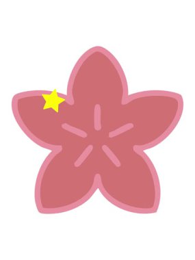 Parlayan yıldızlar geleneksel Japon çiçeklerinin animasyonunu etkiler.