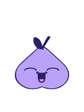 yeşil bir armut tasarımı karikatürünün hareketli animasyonu