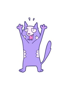 Panikleyen kedinin ışık efekti animasyonu