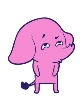 Karikatür fili hatırlamanın hareketli animasyonu