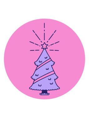 bir noel ağacının yıldızlı simgesinin canlandırmasını bob ve duraklat