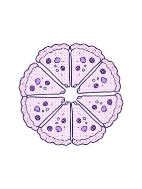 serbest çizilmiş çizgi roman tarzı pizzanın animasyonunu bob ve duraklat