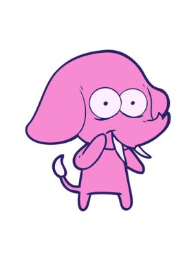 Mutlu fil çizgi filinin animasyonunu salla ve durdur