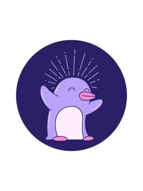 Mutlu bir penguenin dikkat çekici animasyonu