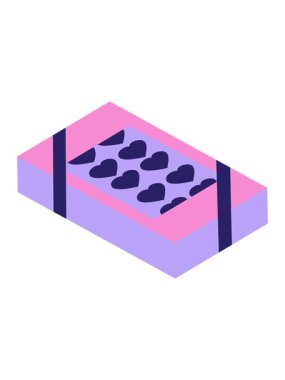 Sevgililer günü hediye kutusunun hareketli animasyonunu oynat