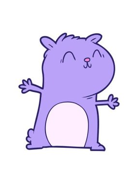 Karikatür gerbilinin hareketli animasyonu