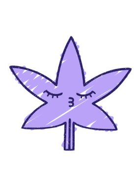 Kenevir Yaprağı Tebeşir Çiziminin titreşimli hareket animasyonu