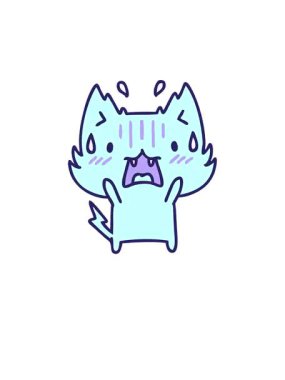 Sevimli bir cadılar bayramı kedisinin çizgi filminin yükselişi ve yüzüşü.