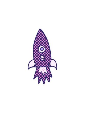 karikatür karikatür uzay roketinin yıldız patlaması etkisi animasyonu