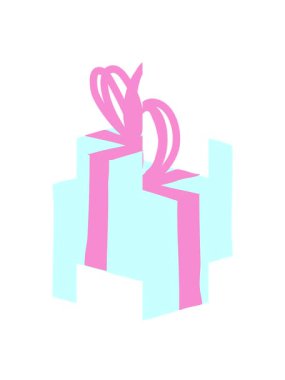 Hediye paketinin bölünmüş hareket canlandırması