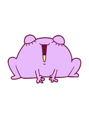 Pikselleştirme efekti parlak renkli şirin kurbağa çizgi film animasyonu