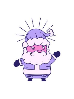 geleneksel stil Noel Baba karakterinin Bob ve duraklat animasyonu