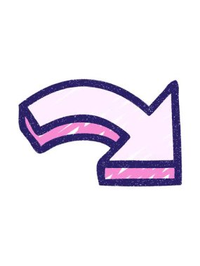 Eğri Ok Tebeşir Çiziminin hareketli animasyonunu oynat