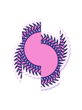 Dövme stilistinin geleneksel güneş stilinde bölünmüş hareket animasyonu