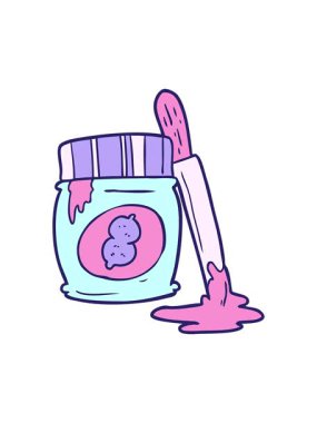 Fıstık ezmesi kavanozunun ışık efekti animasyonu