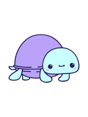 Kaplumbağa çizgi filminin basınçlı animasyonu