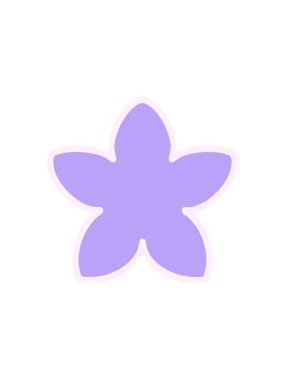 Geleneksel bir Japon çiçek dizaynının tek bir canlandırma etkisi.