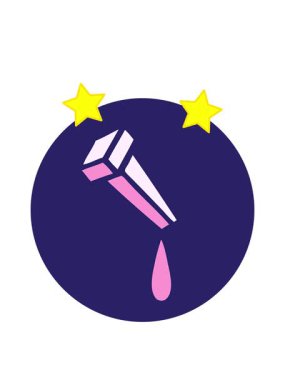 dönen yıldızlar demir çivi çiziminin animasyonu