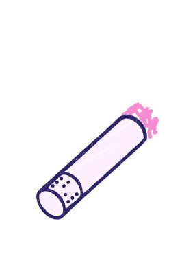 Sigara Tebeşiri Çiziminin zıplama hareketi animasyonu