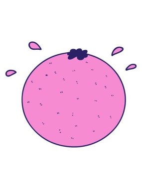 Çizgi film portakalının parlak ışık efekti