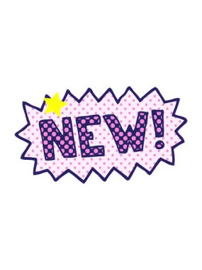 Parlayan yıldızlar çizgi roman tarzı yeni sembolün animasyonunu etkiler.