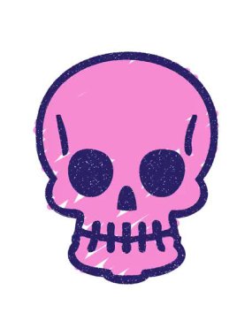 Ürkütücü Kafatası Tebeşiri Çiziminin Pikselleştirme etkisi