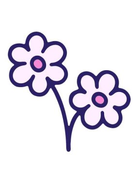 Basit bir çiçek tasarımının titreşimli hareketli animasyonu