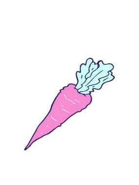 karikatür havuç çiziminin hareketli animasyonu