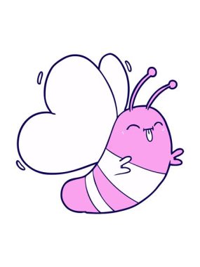 neon ışık efektleri kelebek çizgi filminin animasyonu