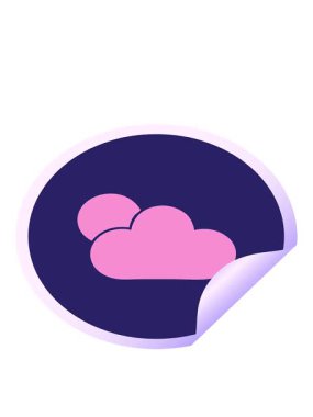 Güneş ışığı ve bulutun dairesel soyulan çıkartma çizgi filminin hareketli animasyonu