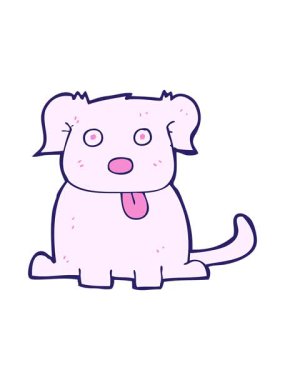 parlak renkli çizgi film köpeğinin animasyonunu bob ve duraklat