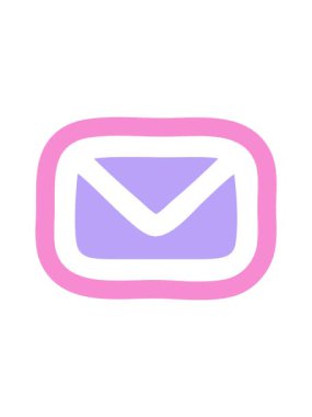 Zarf harf sembolü tasarımının dönen hareket animasyonu