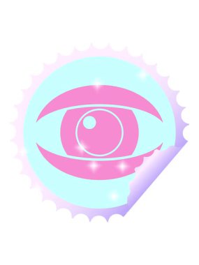 Göz alıcı grafiksel vektör dairesel soyulan çıkartmanın ışıltı etkisi