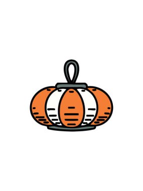 Asılan fener geleneksel Japon gemisinin yıldız patlaması etkisi animasyonu