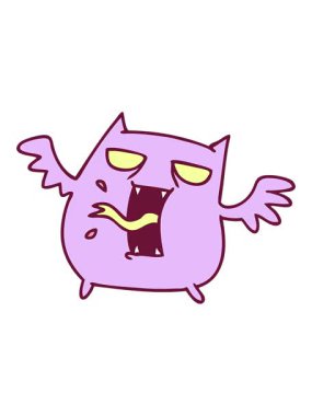 parlak parlak kawaii yarasası çizilmiş serbest çizim animasyonunu bob ve duraklat