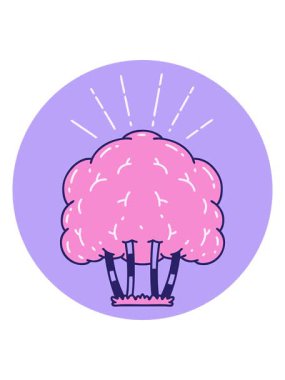 Dövme stili bir ağacın hareket simgesinin hareketli canlandırması