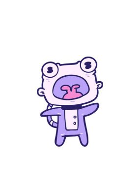 Yanıp sönen radyal çizgiler garip uzaylı çizgi filmlerinin animasyonları.