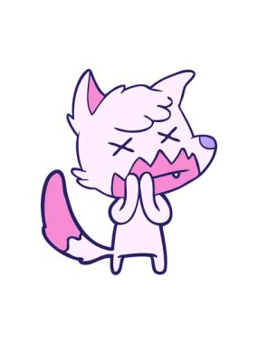 Ölü tilki çizgi filminin animasyonunu renklendir