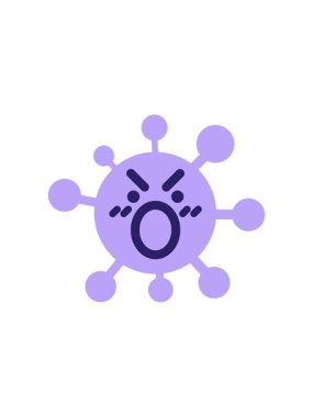 splitting effect animation of shouting virus design