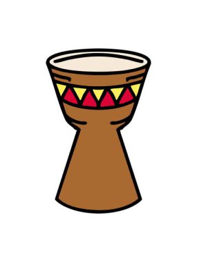 geleneksel Brezilya trampet karnaval enstrümanının pixelize etkisi