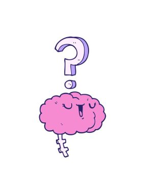 karikatür meraklısı beynin hareketli animasyonu