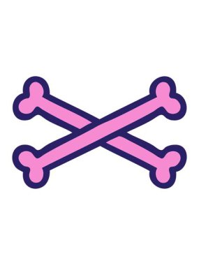 Çapraz kemik çiziminin ikonik dövme biçiminin basınçlı canlandırması