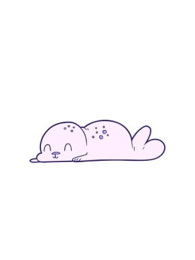 Sevimli fok yavrusunun göz kırpan radyal çizgileri.