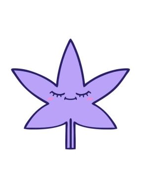 Marihuana yaprağının çizgi filminin animasyonunu durdurup duraklat