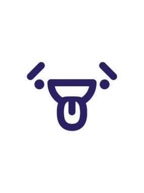 Utanç içindeki gülen yüzün canlandırma efekti