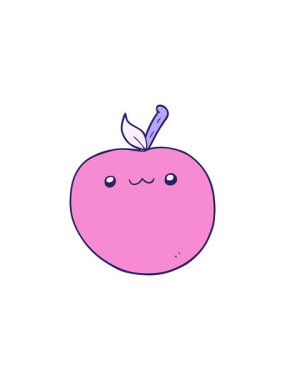 Çizgi film sevimli elmanın yıldız patlaması etkisi animasyonu